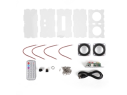 Aetheria kit Diy Alto falante Bluetooth Estéreo 3w Controle Remoto Transparente Mp3 Portátil