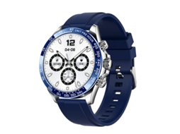 Smartwatch com Bluetooth, botão giratório para chamada, monitoramento de frequência cardíaca e pressão arterial Blue Bestvite