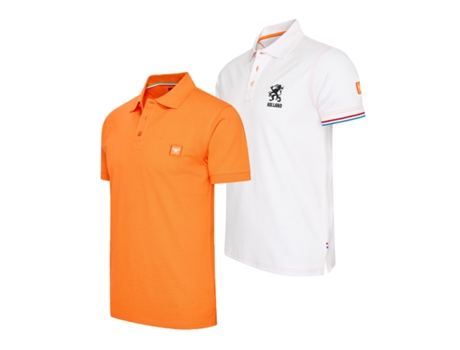 Polo de Homem CAPPUCCINO ITALIA Dutch Lion Poliéster Laranja (L)