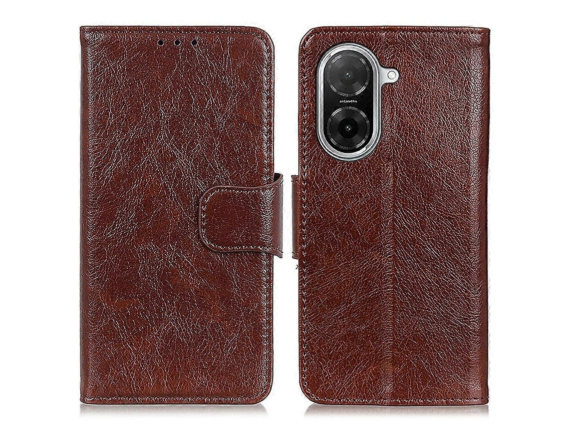 Capa Tkdaddy Para Xiaomi Redmi A5 Nfc (eu) (173,45 Mm) Com Textura Napa, Couro Rachado, Carteira, Capa Para Celular, Marrom