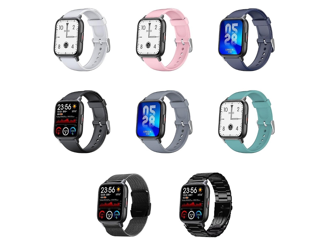 Lurelia Relógio Inteligente, Modelo Qs16, Bluetooth, Monitor Cardíaco, Oxigénio No Sangue, Monitor De Sono, Pressão Arterial, Chamadas, 1,69 Polegadas