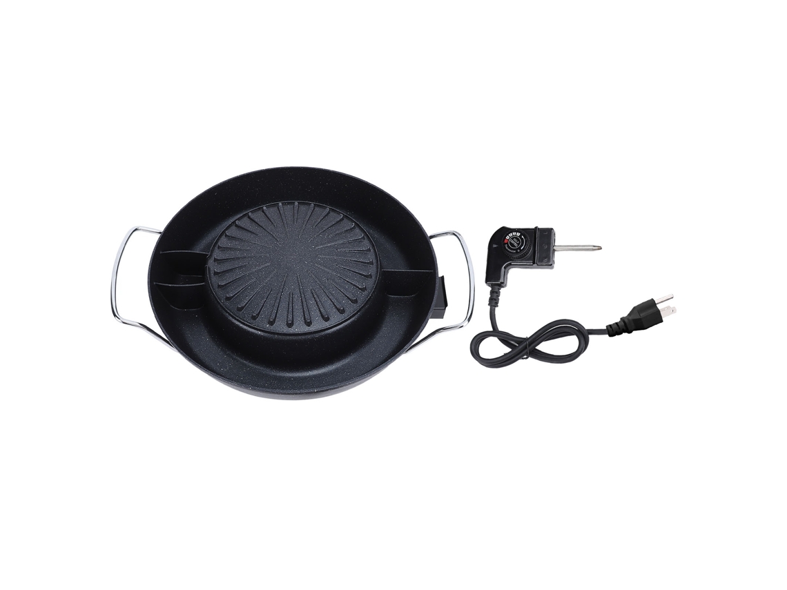 Laxiscreed Panela Elétrica Antiaderente E Grelhador Coreano 110v Para Eua De Fácil Utilização