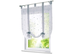 Cortina Romana Com Fita Bordada. Cortina Romana Transparente Tensionada . Aquaforge (lxa 80x140cm, Prata)