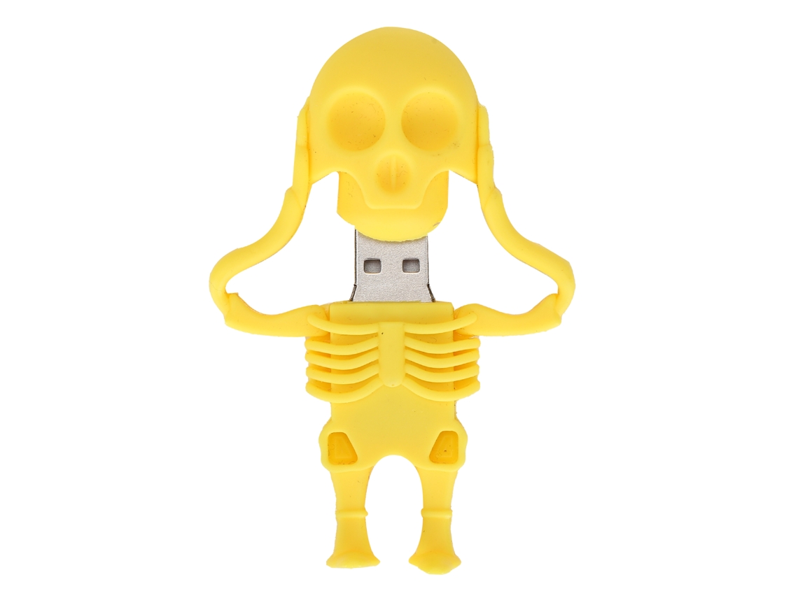 Pen Drive De Cartum Caveira Amarela De Alta Velocidade 128gb Pen Drive De Memória Pen Drive