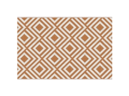 Tapete Reversível para Exteriores 182x274 Cm Plástico Impermeável para Terraço, Varanda, Camping Praia, Vermelho e Branco Ge