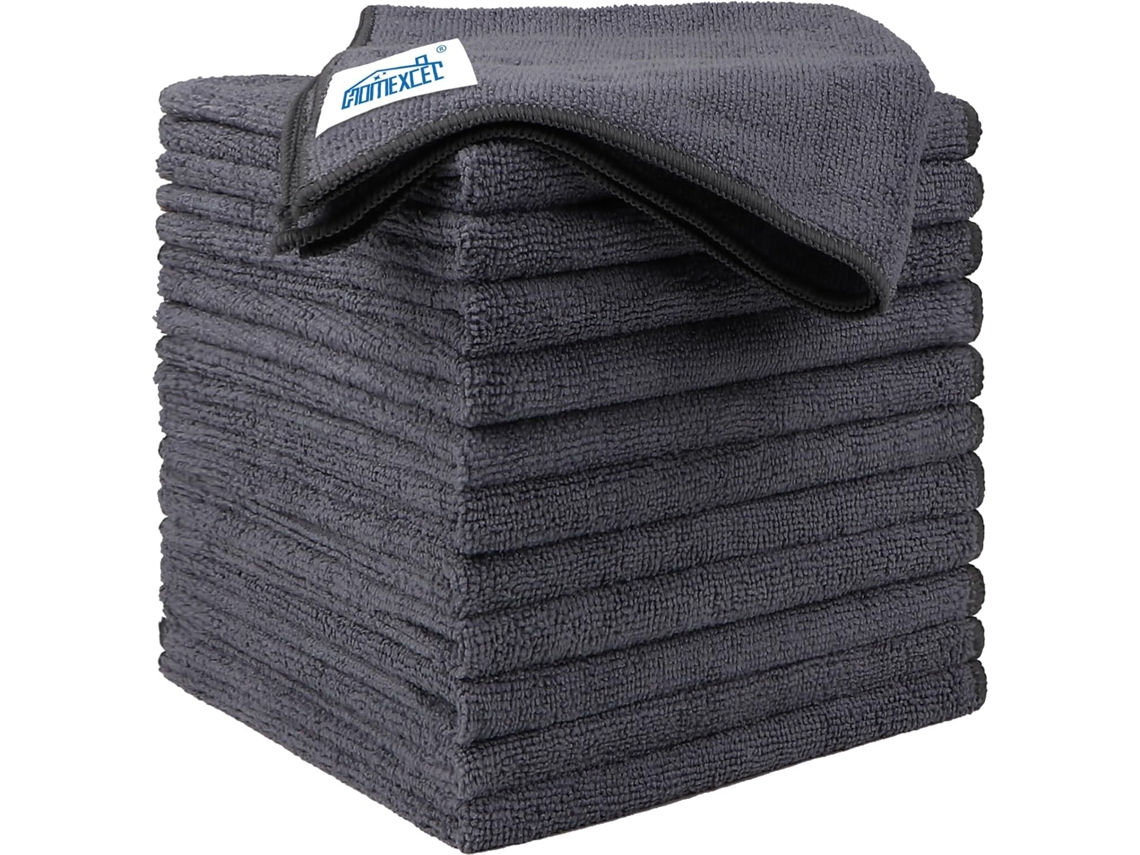 Toalha De Limpeza Em Microfibra, 12 Panos, 40 X 40 Cm, Ultra Absorvente, Para Carro