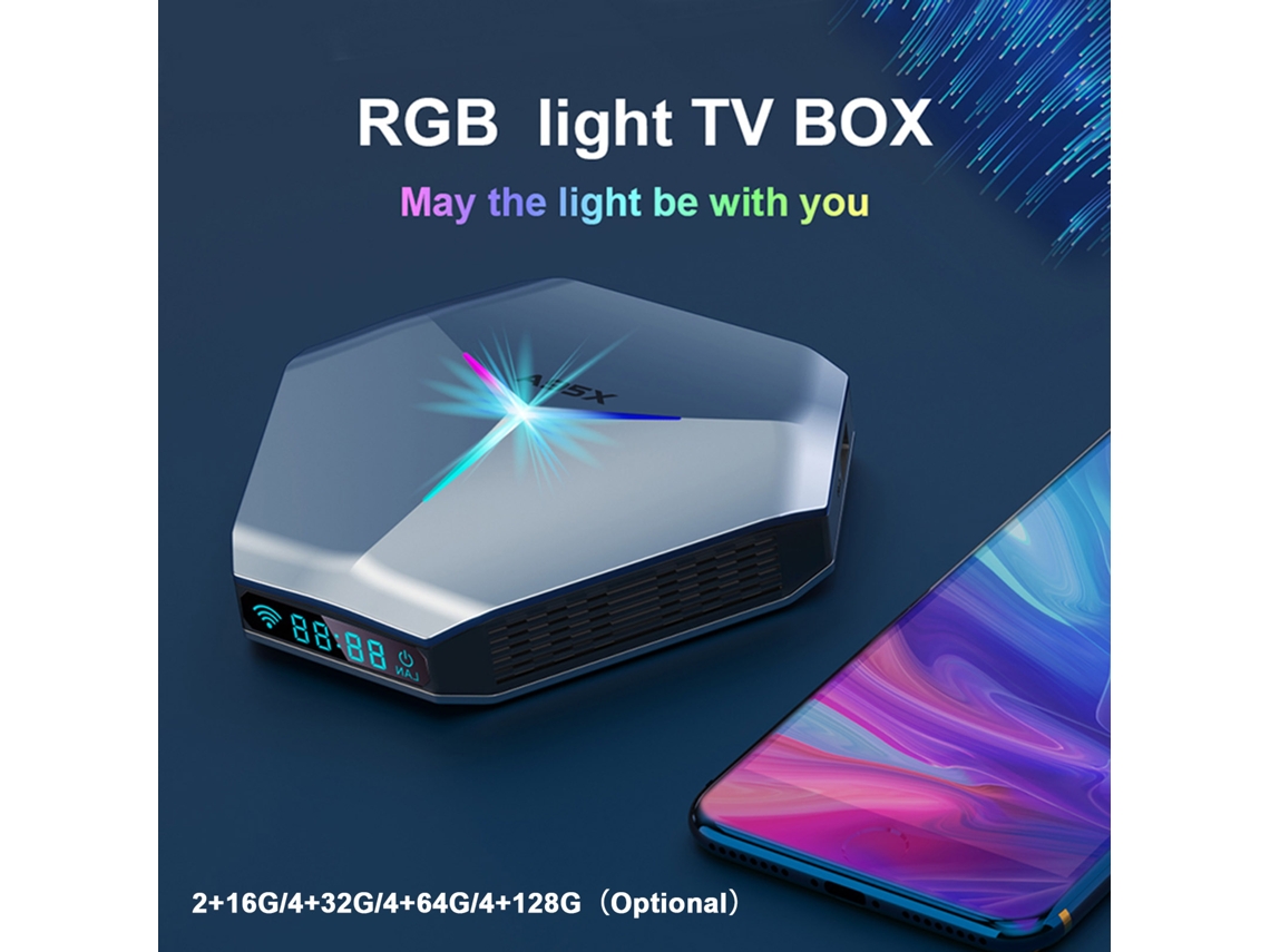 Caixa De Tv Inteligente 8k Reprodutor Wifi 2.4g/5g