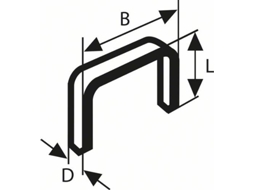 Agrafo BOSCH de Arame Direito - Tipo 52 12.3x1.25x6 mm