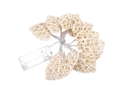 Laxiscreed Pacote De 10 Leds A Bateria Com Estilo Rattan Para Decoração De Natal, Casamentos E Festas