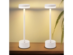 Nettlife Candeeiro De Secretária Led, A Pilhas, Sem Fios, Regulável, Recarregável Via Usb-c, Com Controlo Por Toque, Para Quarto E Sala