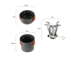 Conjunto de Cozinha Camping Tomshoo com Fogão