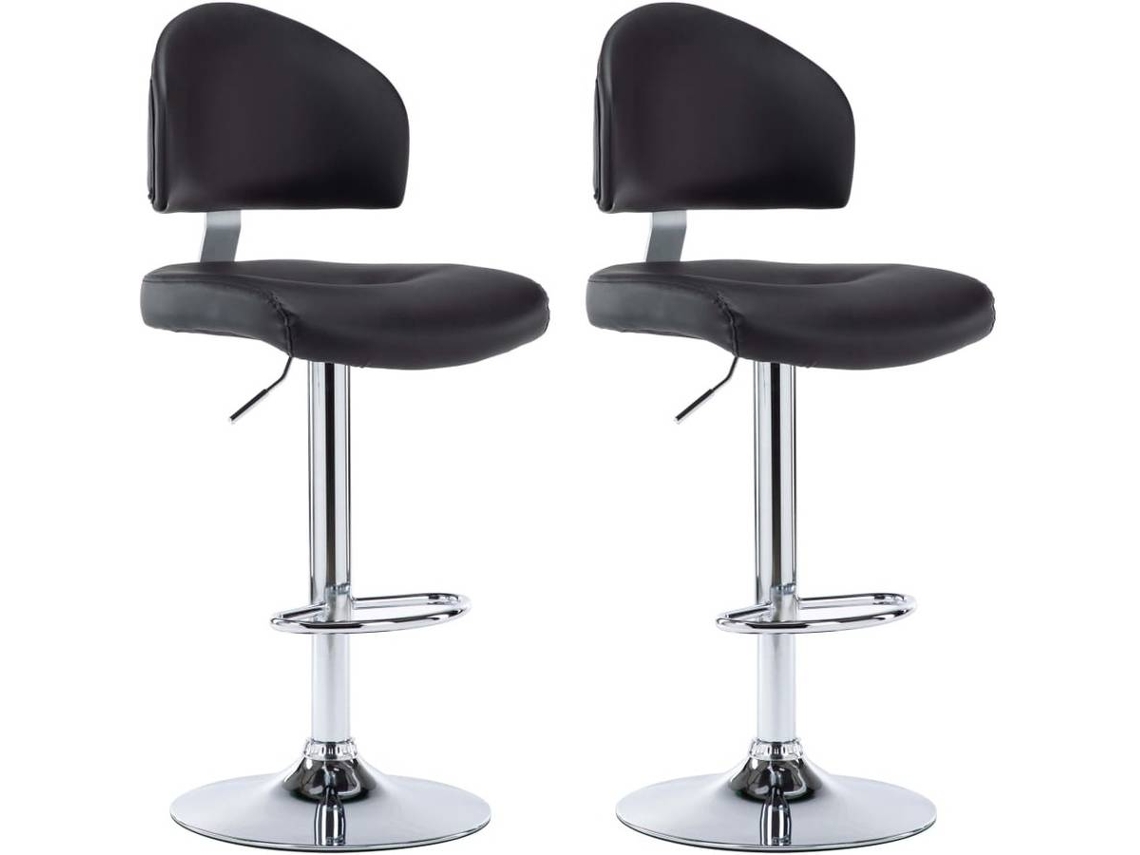 Bar Stool, Bar Stools Vidaxl Preto Couro Artificial (n/a)
