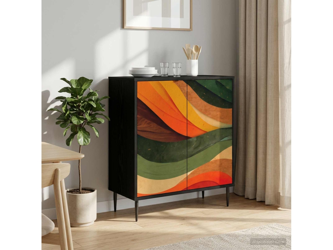 Vidaxl Buffet Bonn Carvalho Preto 69 X 33 X 76 Cm Derivados De Madeira
