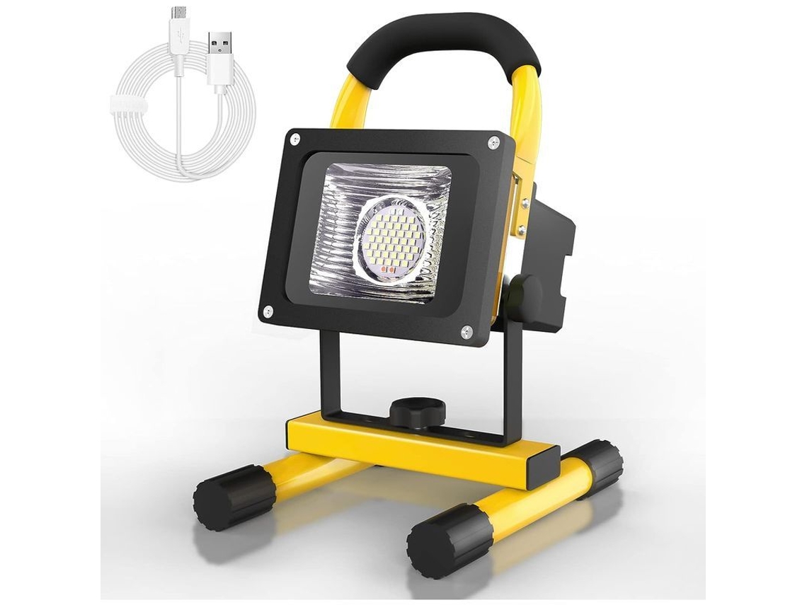 Luz De Emergência Led Recarregável 30w 2500lm 6000mah Ip65 Com Modos De Iluminação E Manuseio Portátil