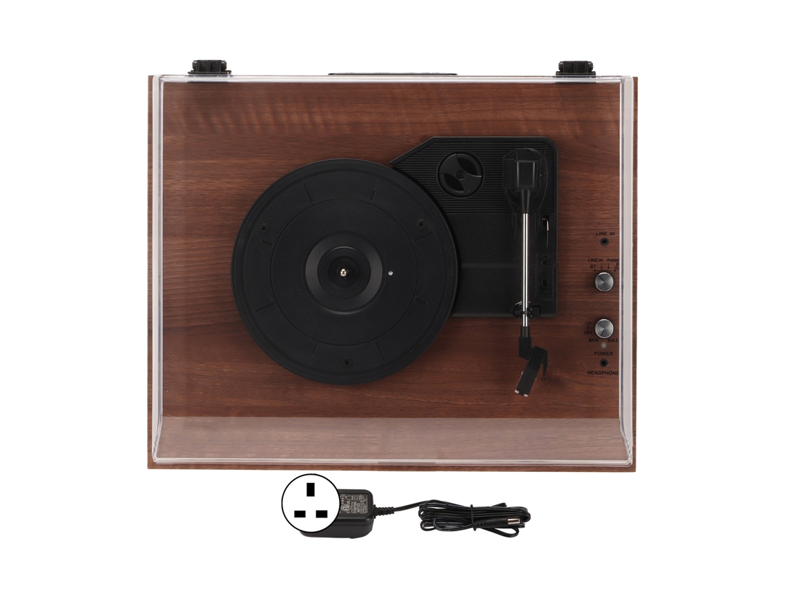 Tocador de vinil com caixa de som Bluetooth, 3 velocidades EOOCOO