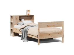 Bookcase Bed, Bookcase Beds Vidaxl Marrom Madeira De Pinho (75 X 190 Cm)