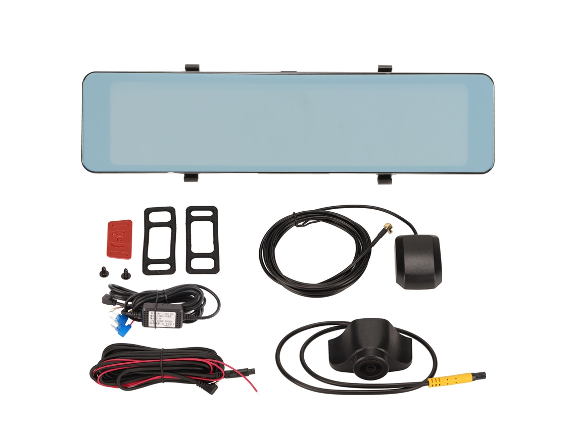 Câmera de Carro Dvr Espelho Retrovisor com Gps Bluetooth e Sensor G