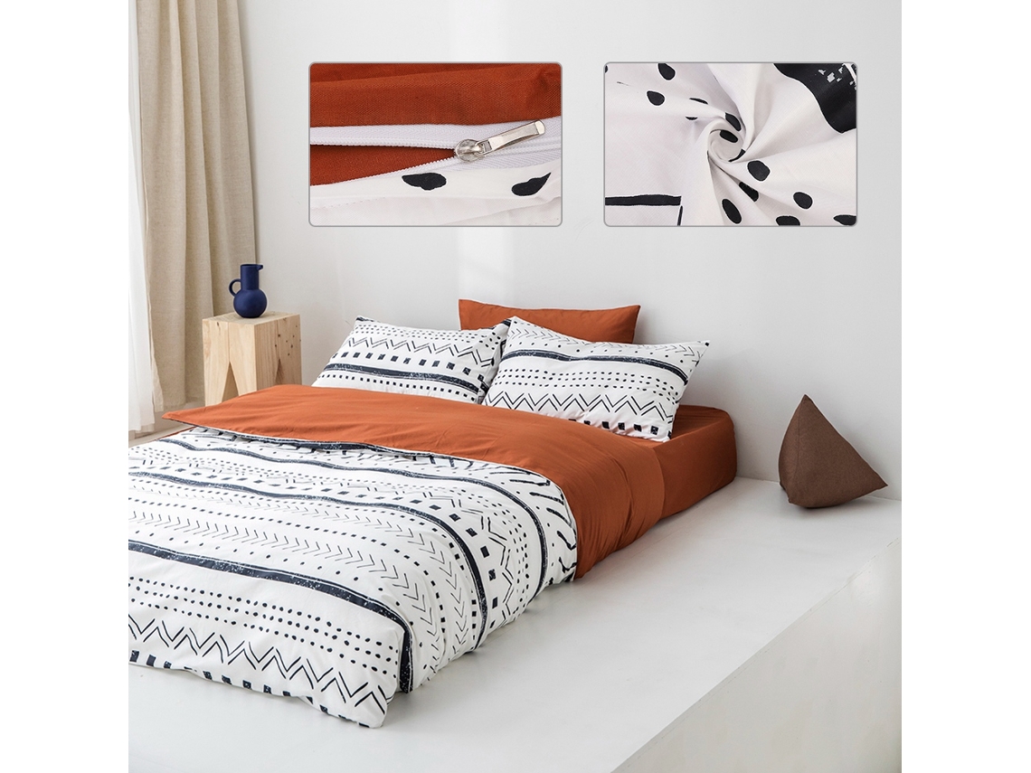 Conjunto De Roupas De Cama Estampado De Algodão - Material De Algodão, Estampa Exclusiva - Eoocoo