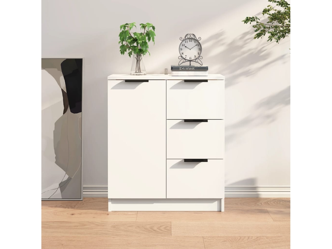 Vidaxl Aparador 60x30x70 Cm Derivados De Madeira Branco