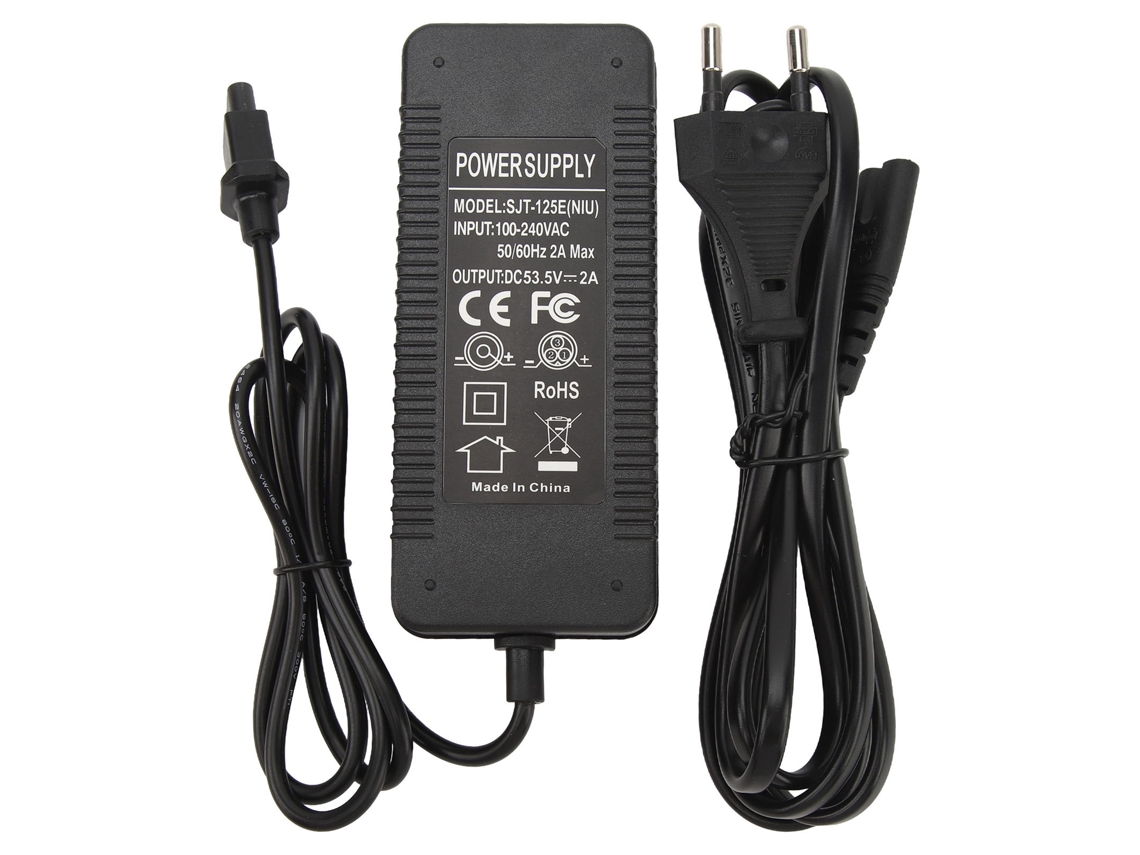 Carregador para Patinete Elétrico 53,5v 2a Universal para Bicicleta Elétrica