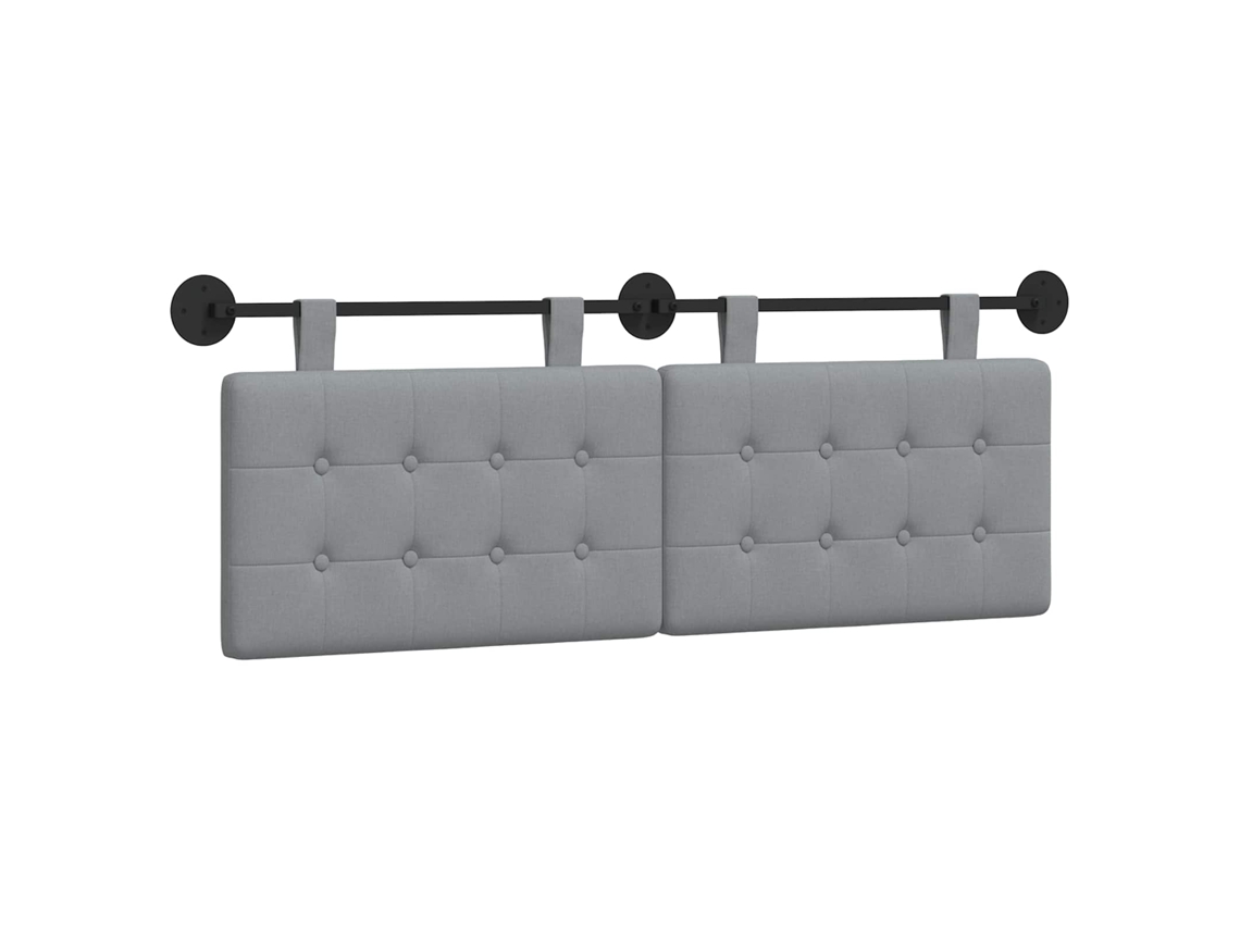 Conjunto 1 Cabeceira De Quarto Vidaxl Cinzento-claro Tecido (150 X 55 X 5 Cm)