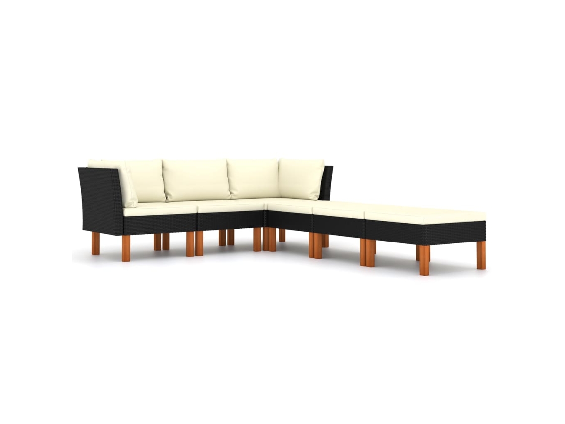 Garden Lounge Set, Garden Lounge Sets Vidaxl Preto Rattan / Vime (n/a)
