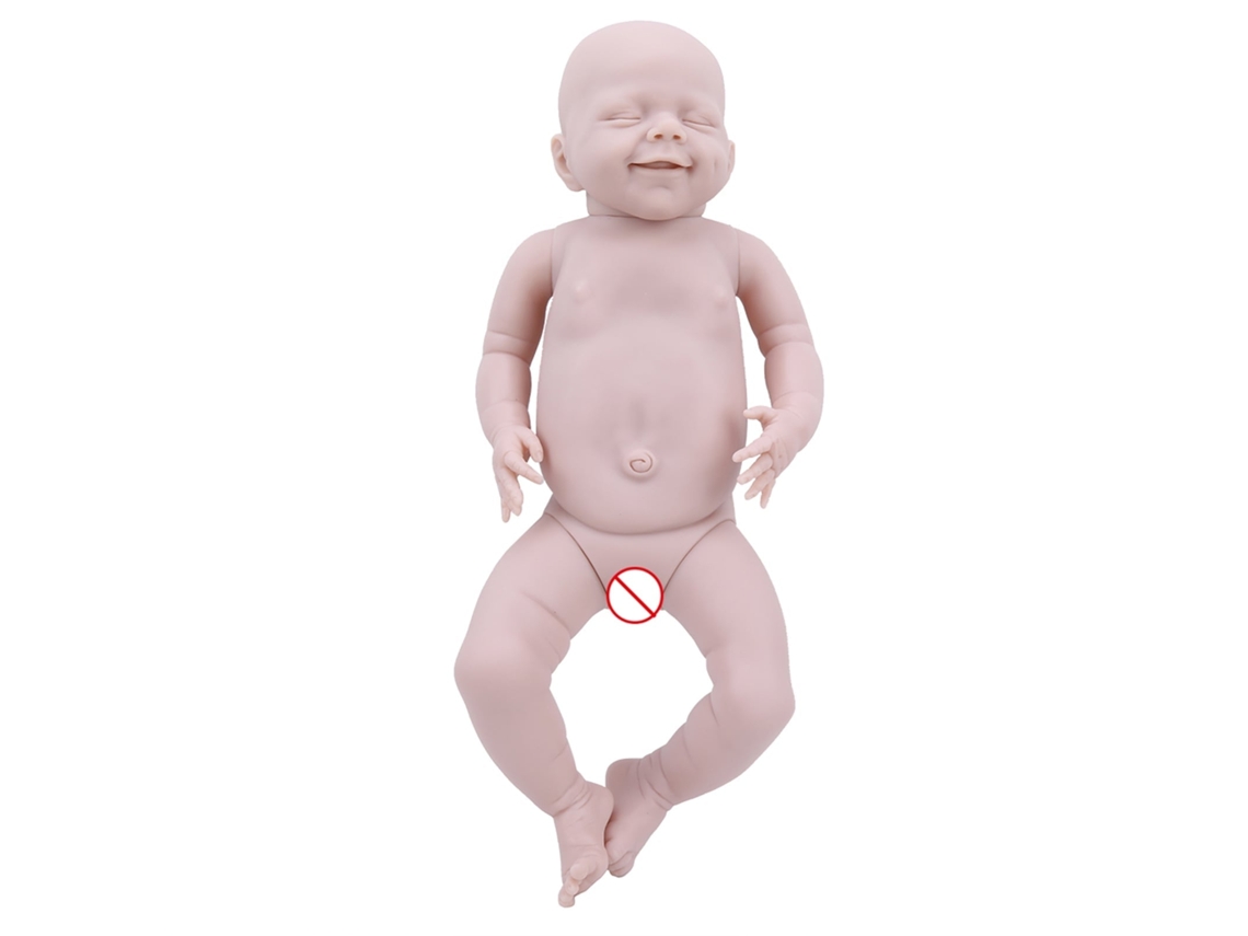 Primerox boneca Reborn Diy 22pol Pvc Macia Corporal Completa Não Pintada Olhos Fechados Menina