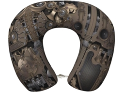 Travesseiro de Viag em Espuma Viscoelástica com Engrenagens Mecânicas Steampunk Suporte Confortável Formato U