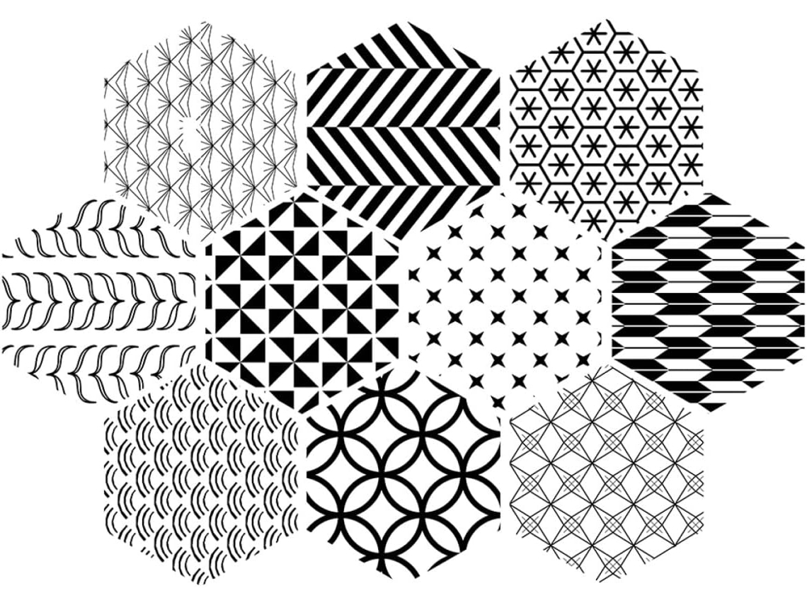 Conjunto De 10 Adesivos Hexagonais Lisos Para Azulejos, Sem Rebarbas, Para Cozinha E Banheiro.