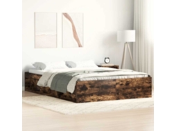 Estrutura De Cama 120x200 Cm Carvalho Fumado
