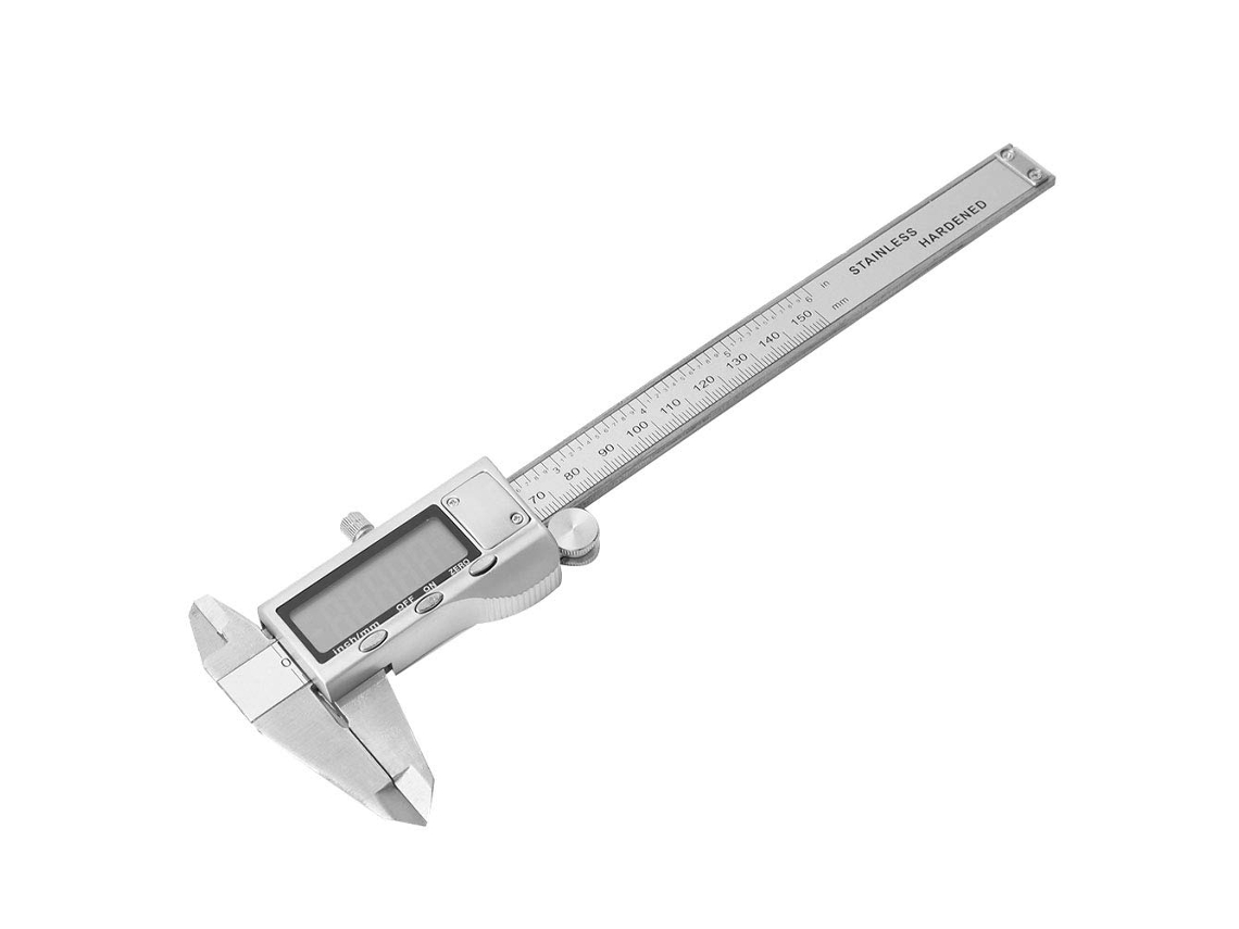 Paquímetro Vernier, Digital Em Aço Inoxidável Com Tabela De Conversão,