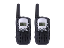 Mini Walkie-talkie Semi Fio de Alta Frequência para Crianças (preto), Pacote com 2 Unidades-aquaforge
