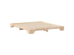 Conjunto 1 Estrutura Da Cama Vidaxl Castanho Madeira De Pinho Maciça (180 X 220 Cm)