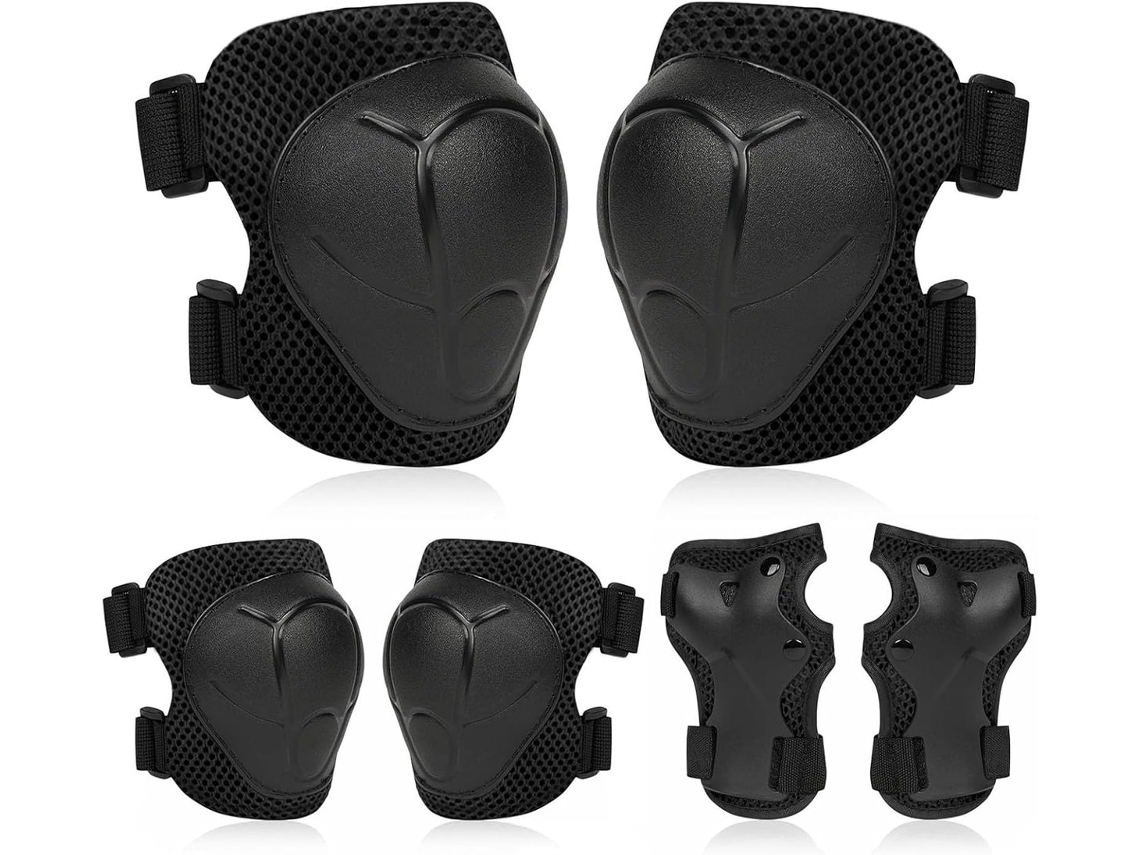 Par de Joelheiras AQUAFORGE de nylon, para badminton, corrida e exercícios, tamanho S