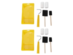 Laxiscreed Rolo De Pintura Mini Com Esponjas Para Detalhes, Sem Áreas Mortas, Ideal Para Acabamentos Precisos