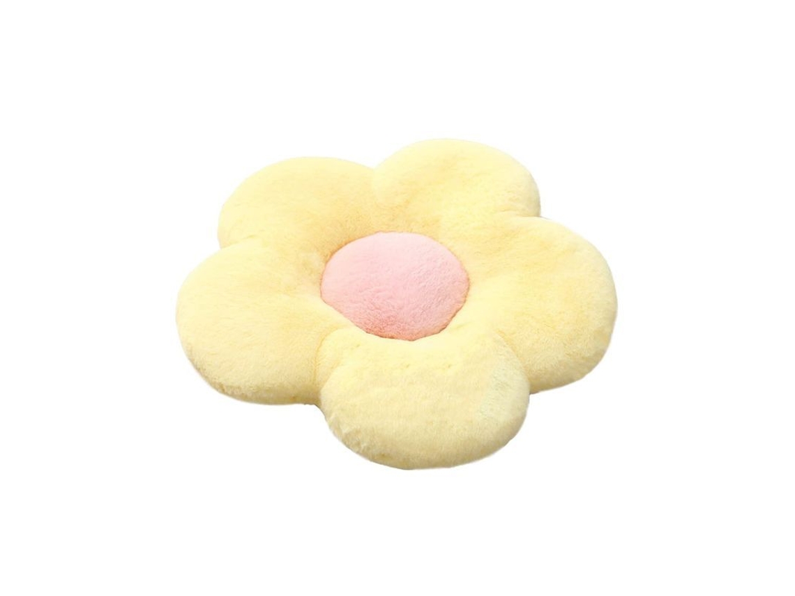 2026 almohada de Piso Flor Suave Alfombra de Sala Decoración de Habitación 50cm Amarillo