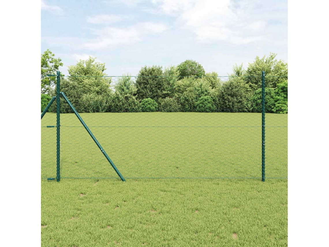 Vidaxl Cerca Hexagonal Verde 1,2 X 10 M Pvc