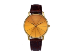 Relógio de pulso universal com pulseira de liga metálica simples, unissex, para estudantes, dourado.