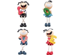 Juego de 4 muñecas decorativas de resina GOKOCO con patas colgantes, adornos de mesa