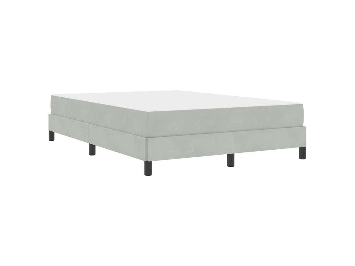 Conjunto 1 Cama Box Vidaxl Cinzento Tecido (140 X 200 Cm)
