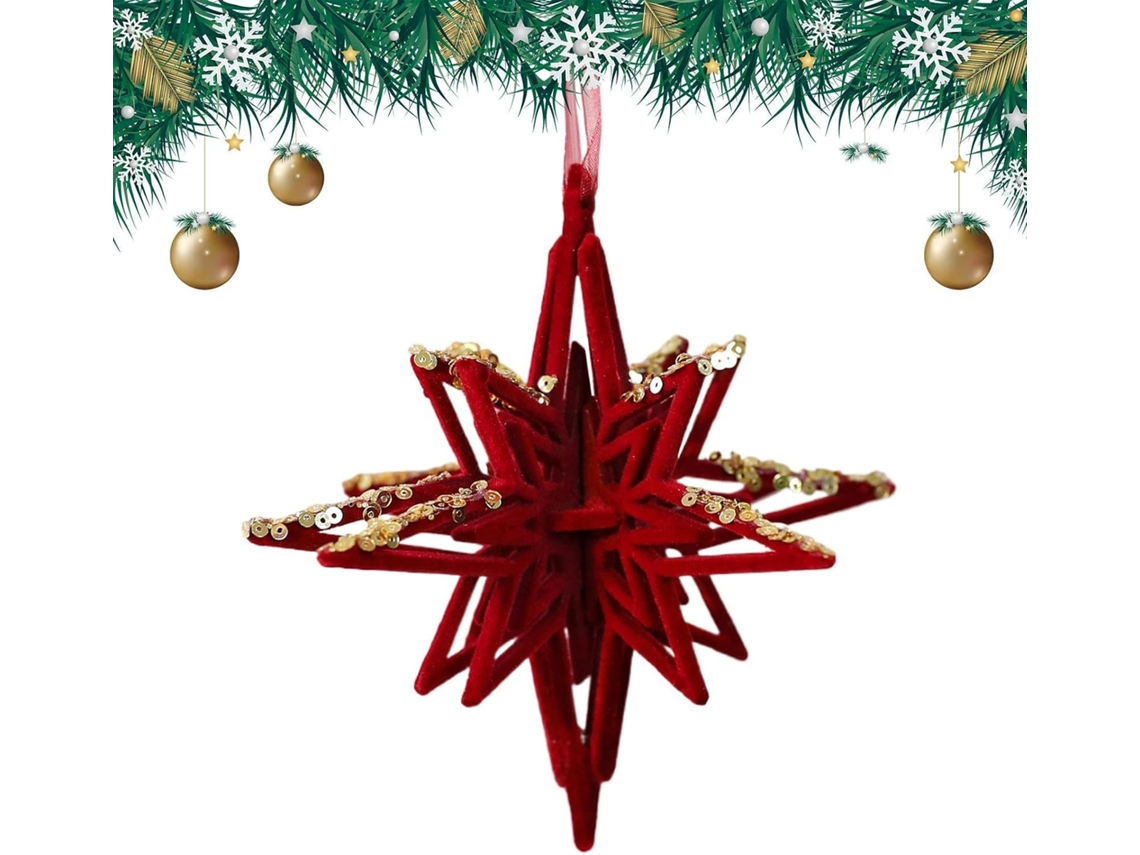 Decorações De Natal E Artigos Festivos Para Festas Com Estampa De Flocagem Vermelha |