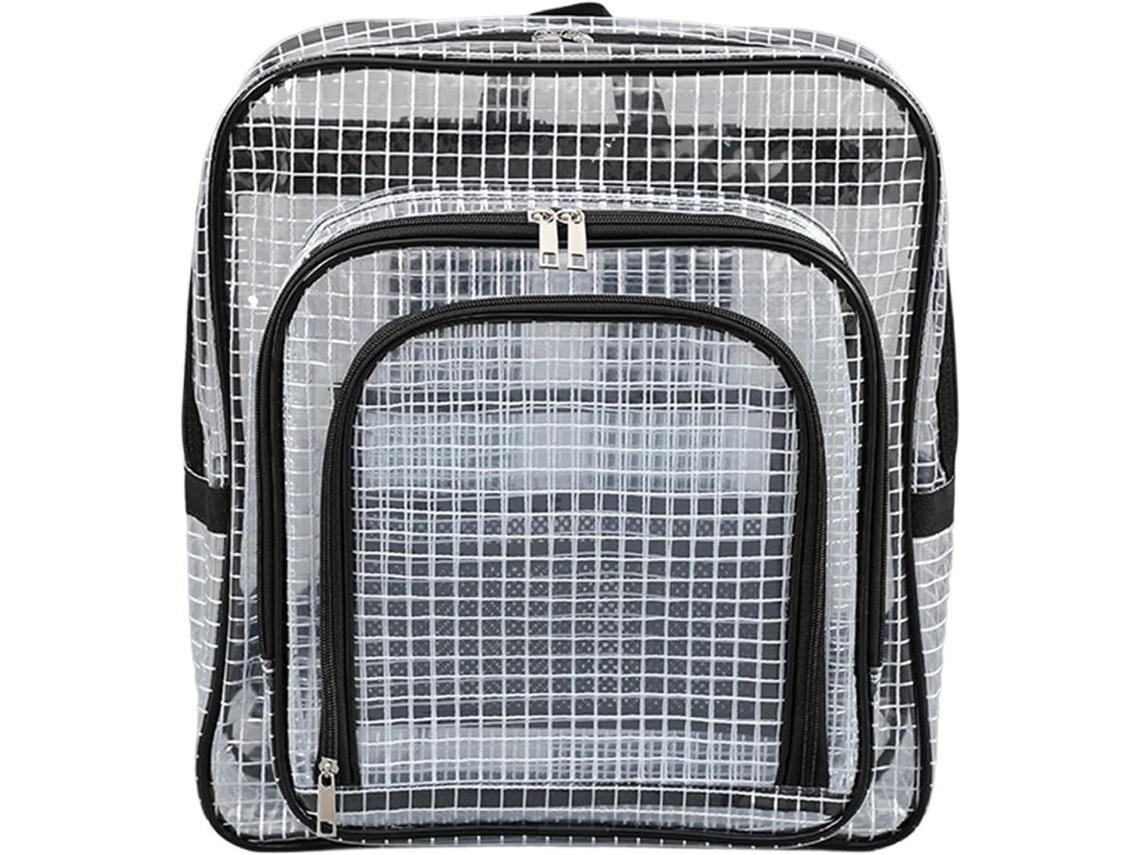 Mochila Transparente De Grande Capacidade Com Cobertura Total, 17 Polegadas, Bolsa De Pvc Antiestática