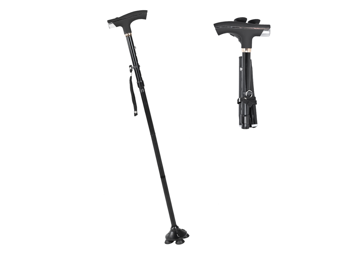 Cane Aluminio Ajustavel Pasta com Luz para Idosos