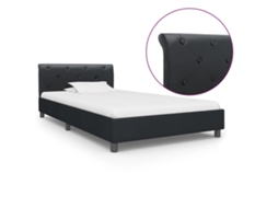 Estrutura De Cama 100x200 Cm Couro Artificial Preto