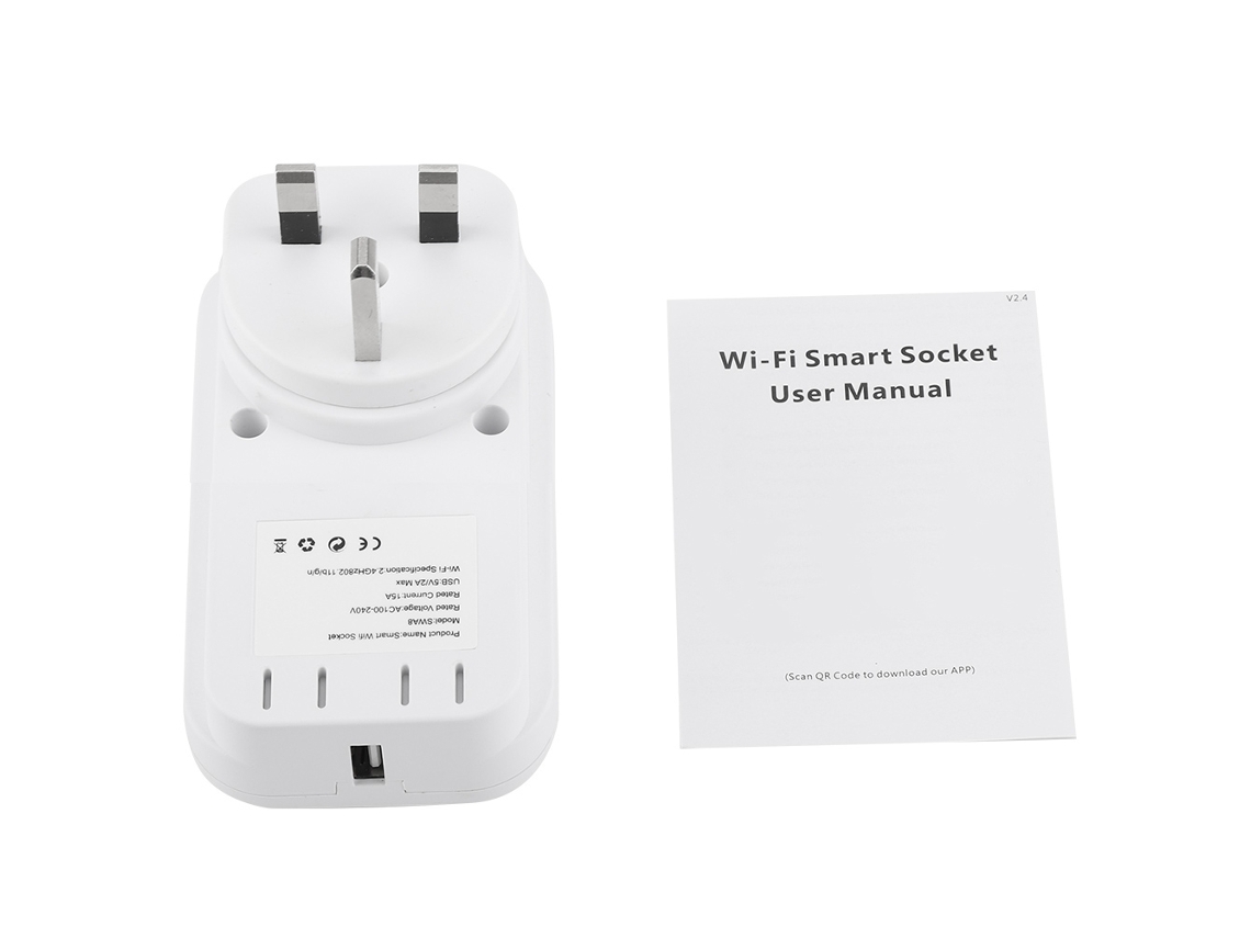 Laxiscreed Tomada Wi-fi Inteligente Com Controlo Por App, Compatível Com Alexa E Google Home Para Automação Doméstica