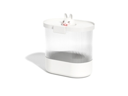 Cubo Hermético Antihumedad De Arroz De Pp Pet Grueso Para Almacenar Grano, Harina, Comida De Perro, Hogar, L, Conejo Blanco