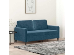 Vidaxl Sofá De 2 Lugares Veludo 140 Cm Azul