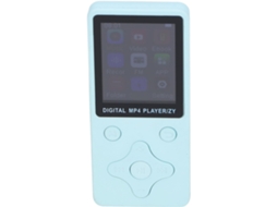 Reprodutor de MP3/MP4, reprodutor de MP3 com tela LCD de 1,8 polegadas e fones de ouvido para exercícios (azul)