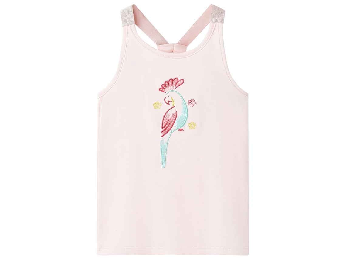 T-shirt De Alças Para Criança Rosa Suave 92
