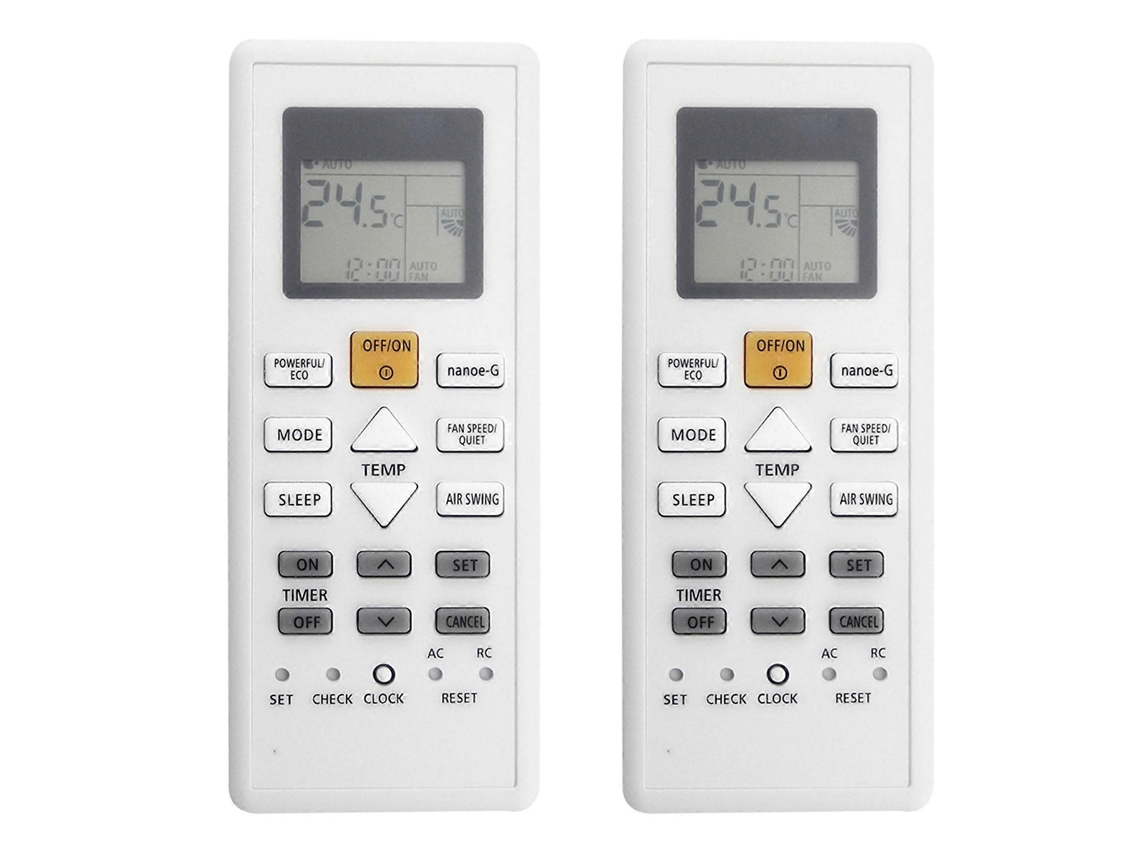 2 Controles Remotos De Substituição Para Ar-condicionado Panasonic A75c18090._glo